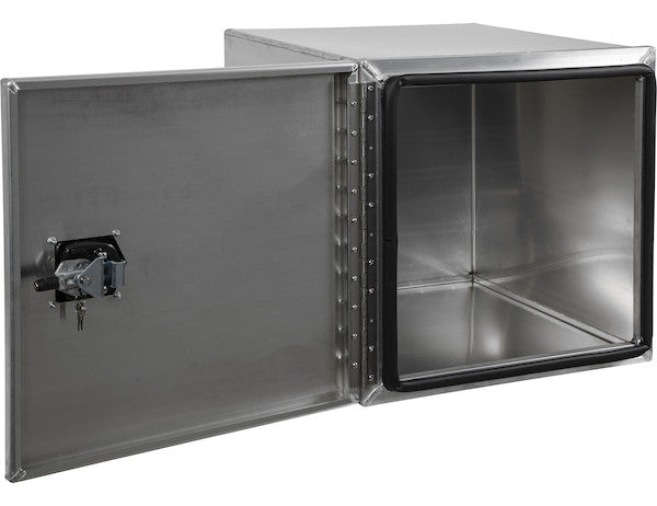 18x18x24 Inch Pro Series Smooth Aluminum Underbody Truck Box - Single Barn Door, Compression Latch