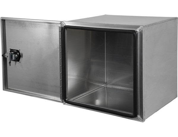 18x18x24 Inch Pro Series Smooth Aluminum Underbody Truck Box - Single Barn Door, Compression Latch