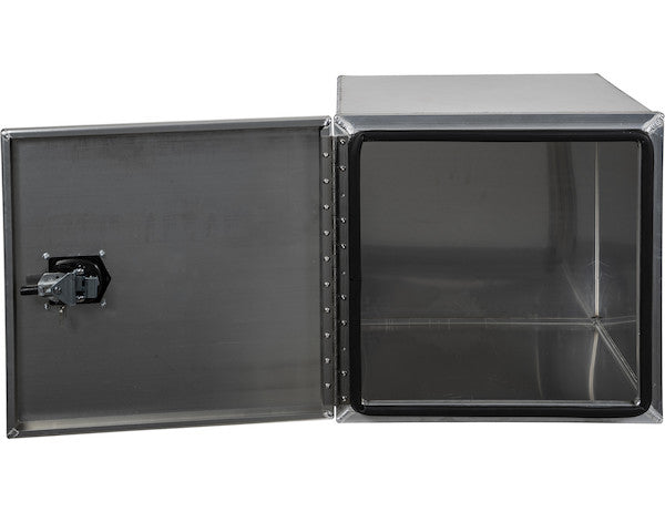 18x18x18 Inch Pro Series Smooth Aluminum Underbody Truck Box - Single Barn Door, Compression Latch