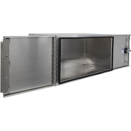 24x24x48 Inch Pro Series Smooth Aluminum Underbody Truck Box - Double Barn Door, 3-Point Compression Latch