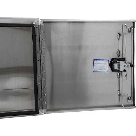 24x24x48 Inch Pro Series Smooth Aluminum Underbody Truck Box - Double Barn Door, 3-Point Compression Latch