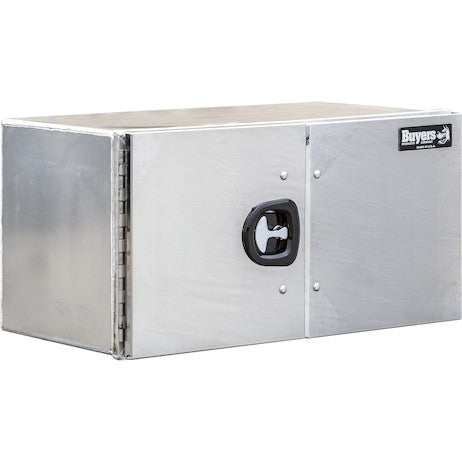 18x18x48 Inch Pro Series Smooth Aluminum Barn Door Underbody Truck Tool Series with Stainless Steel Doors - Double Barn Door, 3-point Compression Latch