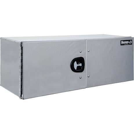 18x18x48 Inch Pro Series Smooth Aluminum Barn Door Underbody Truck Tool Series with Stainless Steel Doors - Double Barn Door, 3-point Compression Latch