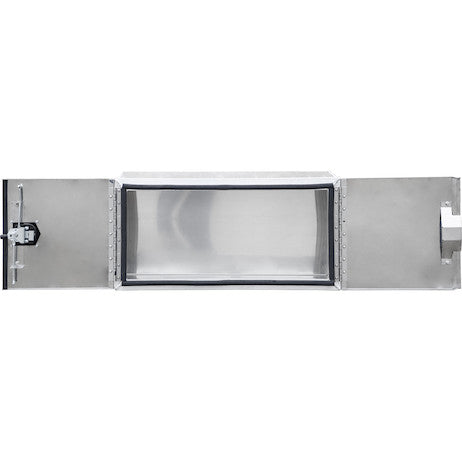 24x24x48 Inch Pro Series Smooth Aluminum Barn Door Underbody Truck Tool Series with Stainless Steel Doors - Double Barn Door, 3-point Compression Latch
