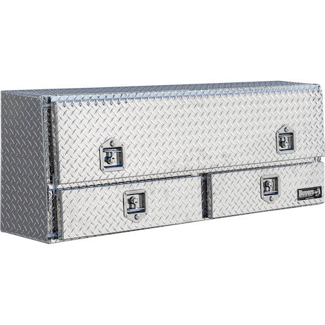 21x13x60 Inch Diamond Tread Aluminum Pick-Up Truck Contractor With Lower Drawers Topsider