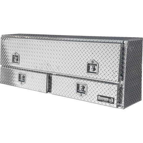 21x13x60 Inch Diamond Tread Aluminum Pick-Up Truck Contractor With Lower Drawers Topsider