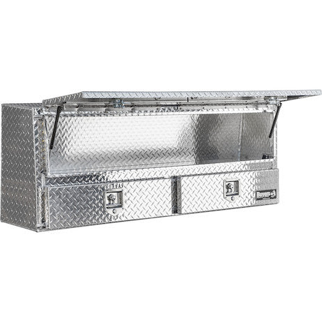 21x13x60 Inch Diamond Tread Aluminum Pick-Up Truck Contractor With Lower Drawers Topsider