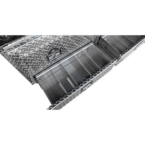 21x13x60 Inch Diamond Tread Aluminum Pick-Up Truck Contractor With Lower Drawers Topsider