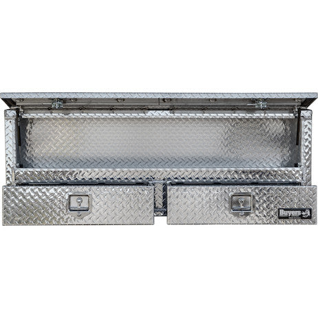 21x13x60 Inch Diamond Tread Aluminum Pick-Up Truck Contractor With Lower Drawers Topsider