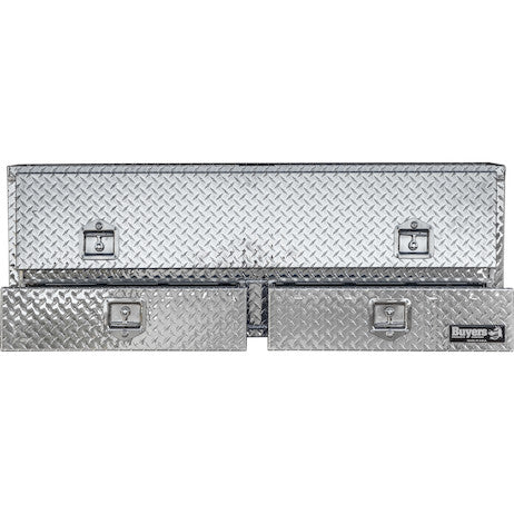 21x13x60 Inch Diamond Tread Aluminum Pick-Up Truck Contractor With Lower Drawers Topsider