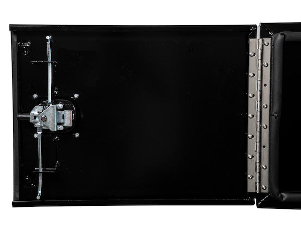 18x24x48 Inch Pro Series Black Smooth Aluminum Underbody Truck Box with Barn Door - Double Barn Door, 3-point Compression Latch