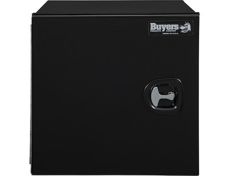 1705931 - 24x24x24 Inch Pro Series Black Smooth Aluminum Underbody Truck Box with Barn Door - Single Barn Door, Compression Latch