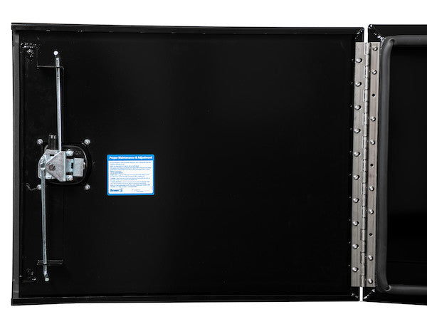 1705935 - 24x24x36 Inch Pro Series Black Smooth Aluminum Underbody Truck Box with Barn Door - Double Barn Door, 3-point Compression Latch