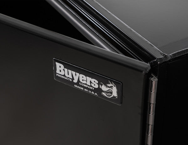 18x18x36 Inch Pro Series Black Smooth Aluminum Underbody Truck Box with Barn Door - Double Barn Door, 3-point Compression Latch
