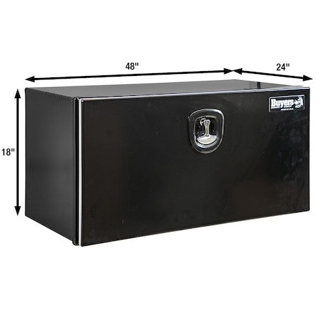 18x24x48 Inch Black Pro Series Smooth Aluminum Underbody Truck Box