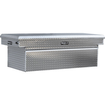 1709450F - 23x27x71 Inch Diamond Tread Aluminum Crossover Truck Box, Keyed Alike For Fleets