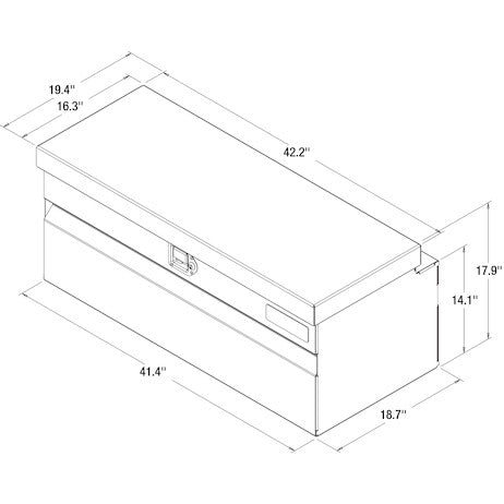 42"-Inch Wide Diamond Tread Aluminum All-Purpose Chest