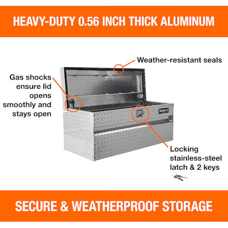42"-Inch Wide Diamond Tread Aluminum All-Purpose Chest