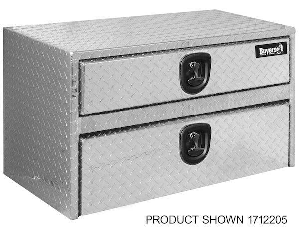 20x18x24 Inch Diamond Tread Aluminum Underbody Truck Box With Drawer