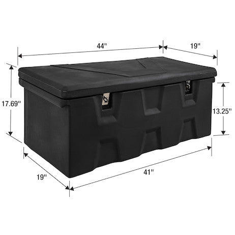 17.25x19/13.25x44/41.25 Inch Black Poly Multipurpose Chest