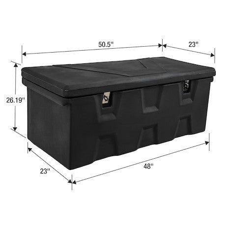 26x23x51 Inch Black Poly Multipurpose Chest 