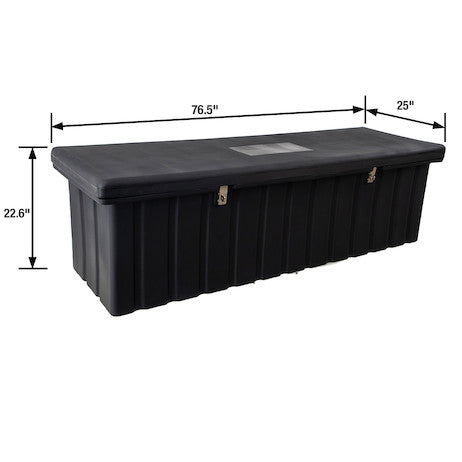 23Hx25Dx77W Inch Black Poly Multipurpose Chest 