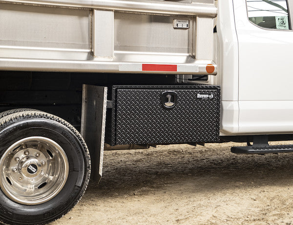 18x18x60 Inch Textured Matte Black Diamond Tread Aluminum Underbody Truck Box