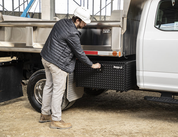 18x18x36 Inch Textured Matte Black Diamond Tread Aluminum Underbody Truck Box