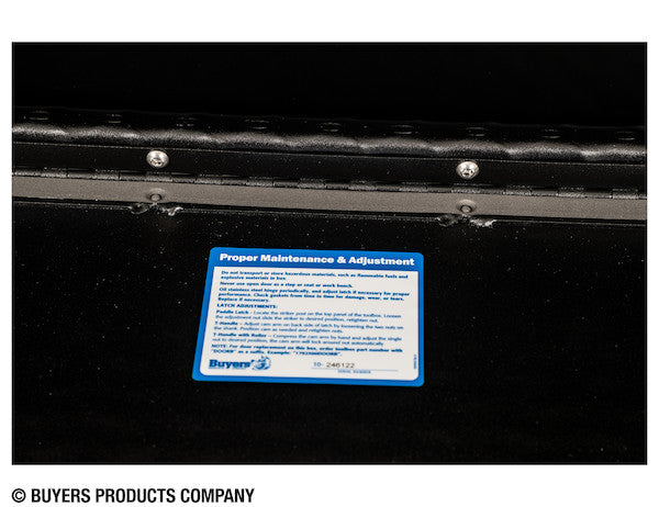 18x18x60 Inch Textured Matte Black Diamond Tread Aluminum Underbody Truck Box