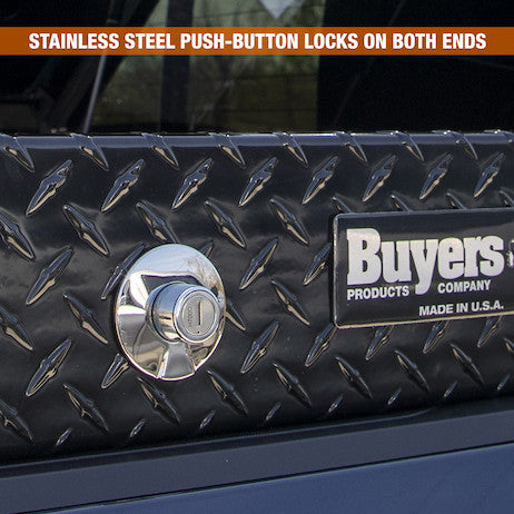 23x27x71 Inch Gloss Black Diamond Tread Aluminum Gull Wing Truck Box