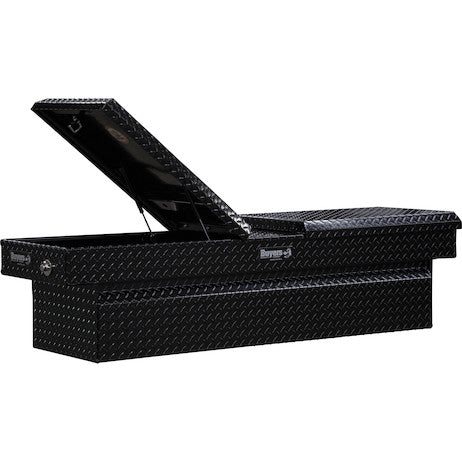 1720413 - 23x20x71 Inch Gloss Black Diamond Tread Aluminum Gull Wing Truck Box