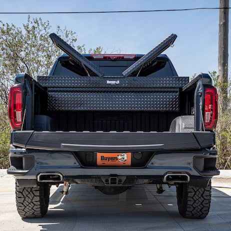 23x27x71 Inch Gloss Black Diamond Tread Aluminum Gull Wing Truck Box