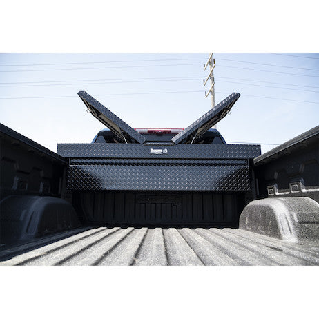 23x27x71 Inch Gloss Black Diamond Tread Aluminum Gull Wing Truck Box