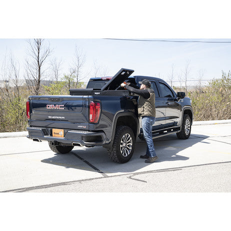 23x27x71 Inch Gloss Black Diamond Tread Aluminum Gull Wing Truck Box