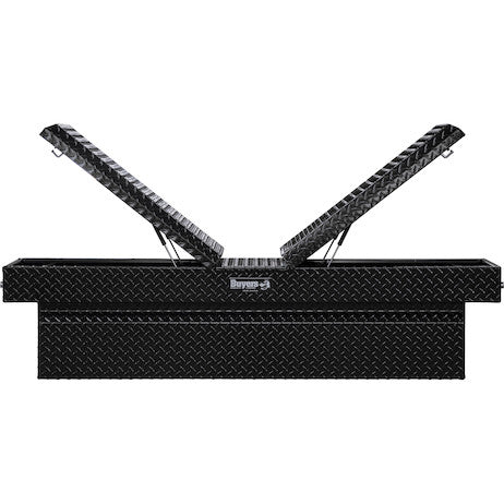 23x27x71 Inch Gloss Black Diamond Tread Aluminum Gull Wing Truck Box