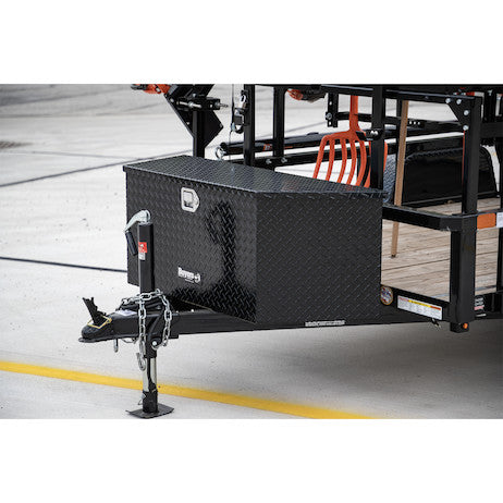 35 Inch Wide Gloss Black Diamond Tread Aluminum Trailer Tongue Truck Box