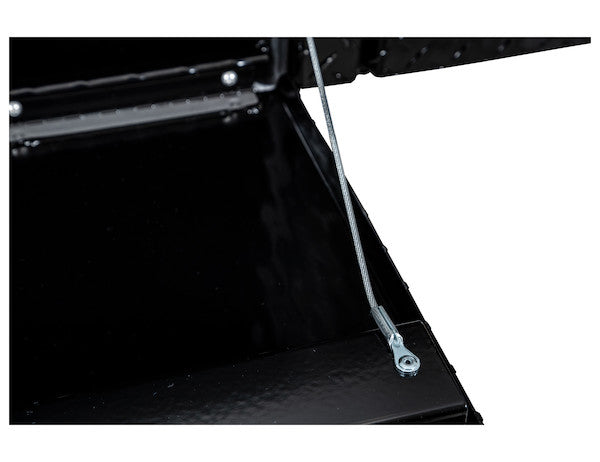 18x16x96 Inch Gloss Black Diamond Tread Aluminum Topsider Truck Box