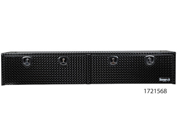 18x16x96 Inch Gloss Black Diamond Tread Aluminum Topsider Truck Box