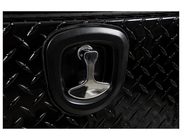 18x16x96 Inch Gloss Black Diamond Tread Aluminum Topsider Truck Box