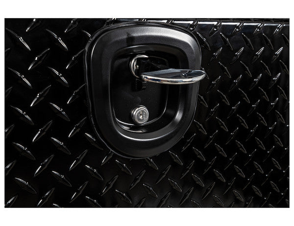 18x16x96 Inch Gloss Black Diamond Tread Aluminum Topsider Truck Box