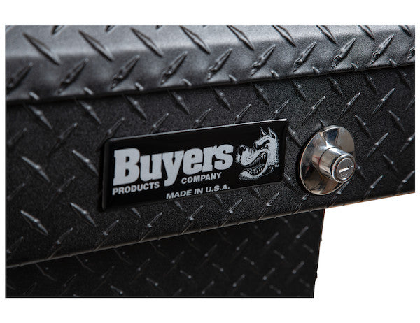 23x27x71 Inch Textured Matte Black Diamond Tread Aluminum Gull Wing Truck Box