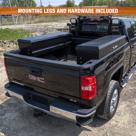 13X16X36  Inch Gloss Black Diamond Tread Aluminum Lo-Sider Truck Box