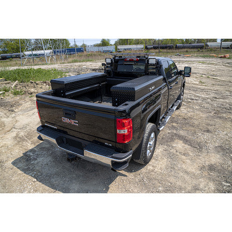 13X16X47 Inch Gloss Black Diamond Tread Aluminum Lo-Sider Truck Box