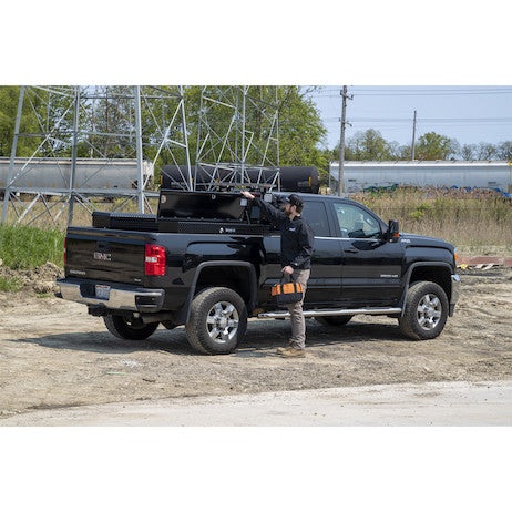 13X16X47 Inch Gloss Black Diamond Tread Aluminum Lo-Sider Truck Box