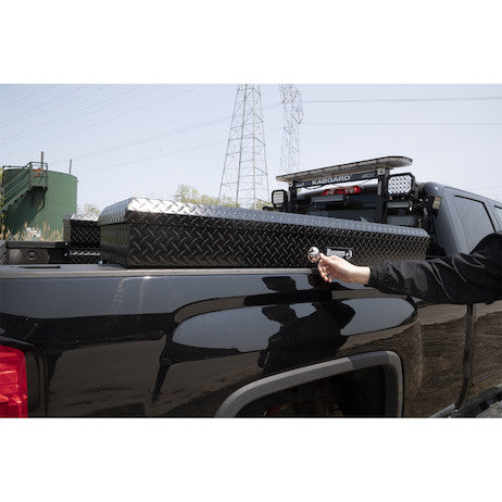13X16X47 Inch Gloss Black Diamond Tread Aluminum Lo-Sider Truck Box