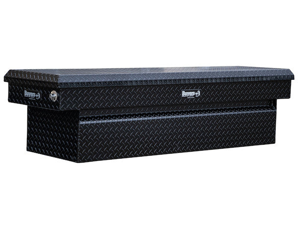 18x27x71 Inch Gloss Black Diamond Tread Aluminum Crossover Truck Box