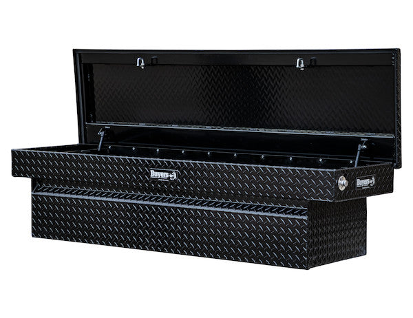 18x27x71 Inch Gloss Black Diamond Tread Aluminum Crossover Truck Box