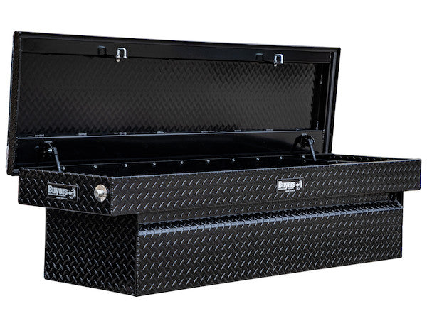 18x27x71 Inch Gloss Black Diamond Tread Aluminum Crossover Truck Box