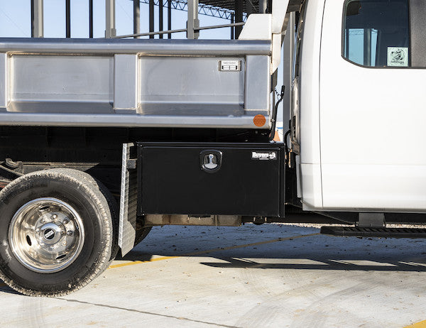 24x24x30 Inch Black Steel Underbody Truck Box With 3-Point Latch