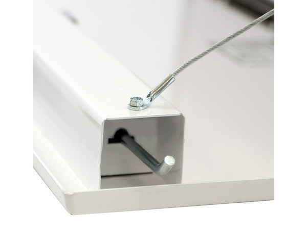 24x24x36 Inch White Steel Underbody Truck Box With 3-Point Latch